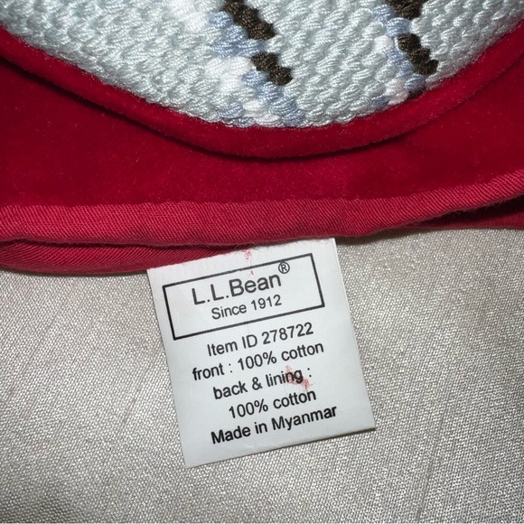 L L Bean Needlepoint Christmas Stocking Snow Cabin Sled "Kristopher" Embroidery - Picture 5 of 6